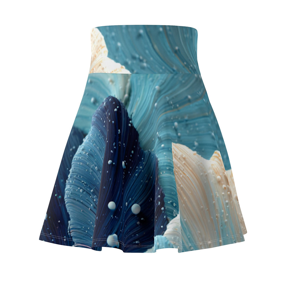 Miniature : Ocean Waves Skater Skirt