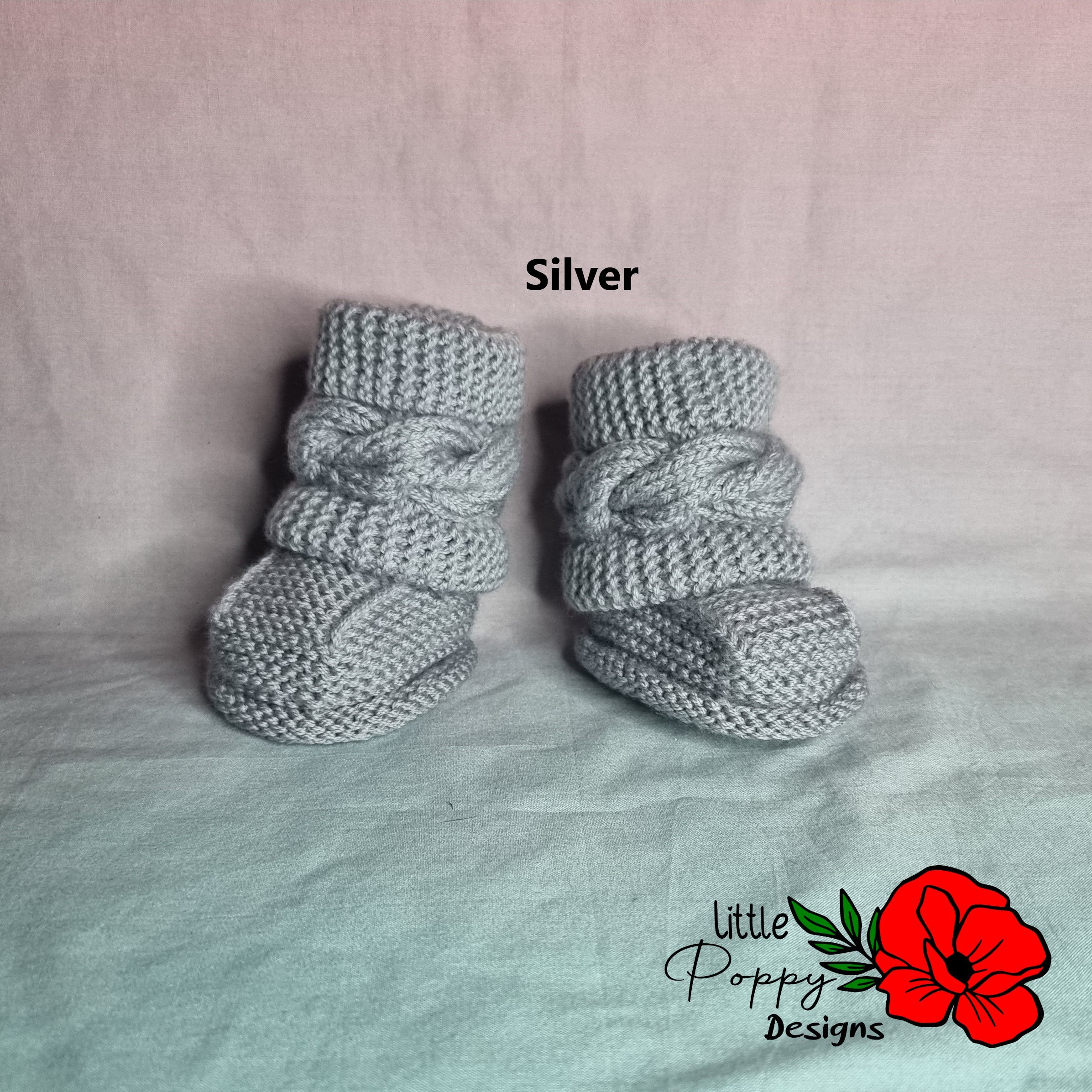 Silver High top Booties