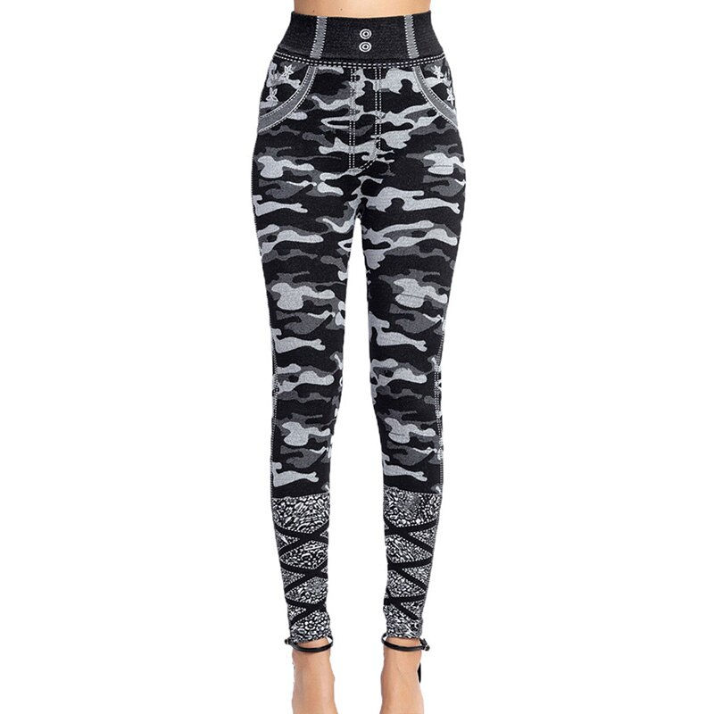縮圖：Running Push Up High Waist Plaid Printed Leggings Sports Pants 