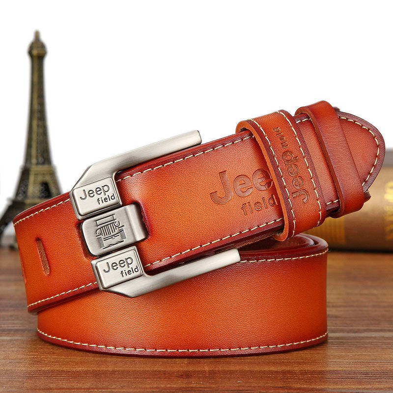 縮圖：Genuine Leather Alloy belts Buckle business belt