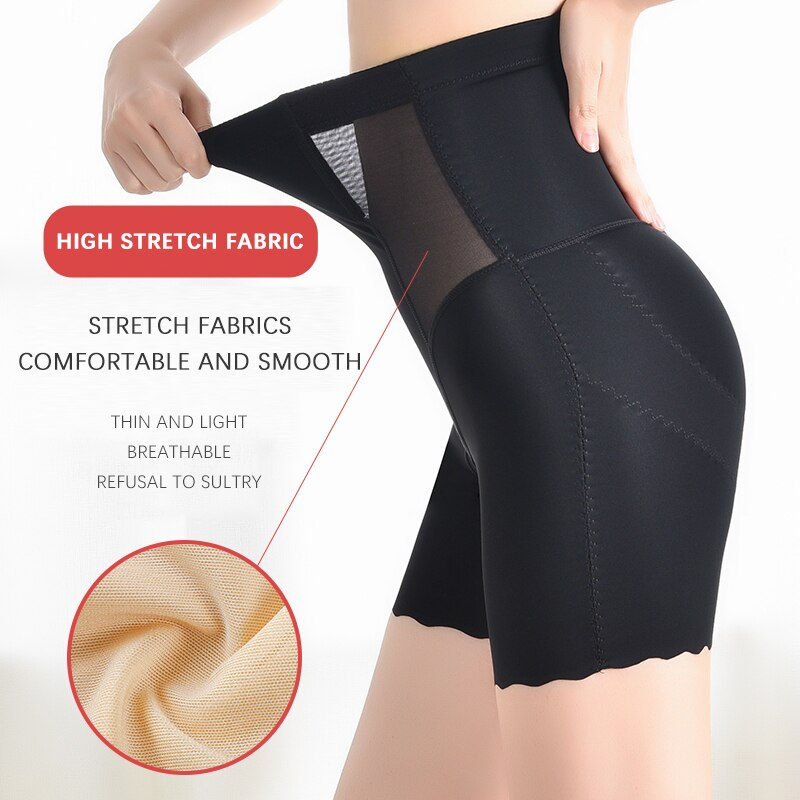 Thumbnail: 3 in 1 Safety Shorts Shaper Seamless High Waist Flat Belly Panties Slim Hip Lift