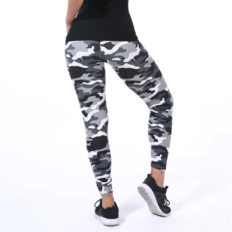 縮圖：Camouflage Leggins Graffiti Style Slim Stretch Trouser 