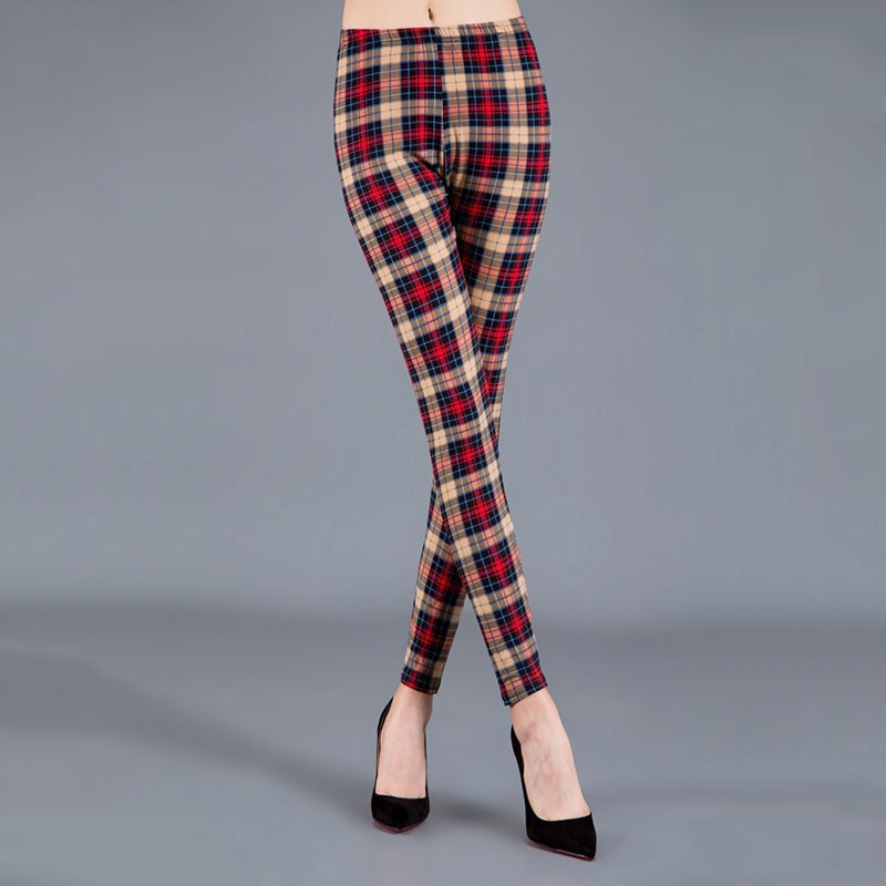 縮圖：Black White Pants Striped Elastic Trousers For Women Sporting Workout Leggings