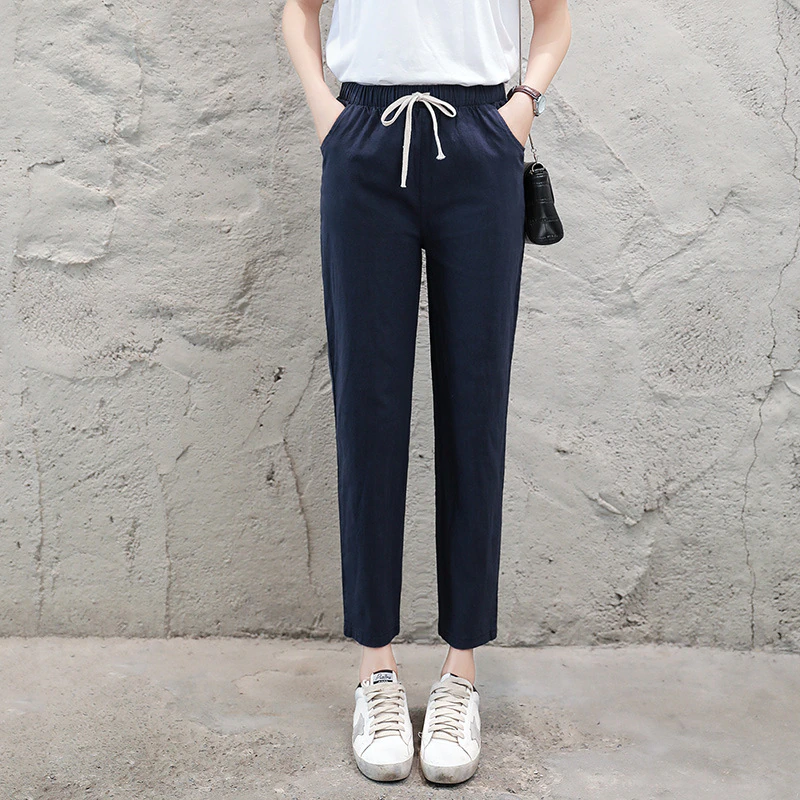 Miniature : Cotton linen pocket thin for spring and summer fashion casual pants