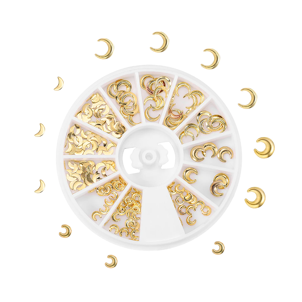 Thumbnail: Mix Glitter Metal Frame Gold Nail Art Jewelry Filling Materials 