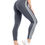 縮圖：Fitness Legging Yoga Pants White Striped Printed Tights Elastic Ankle Length 