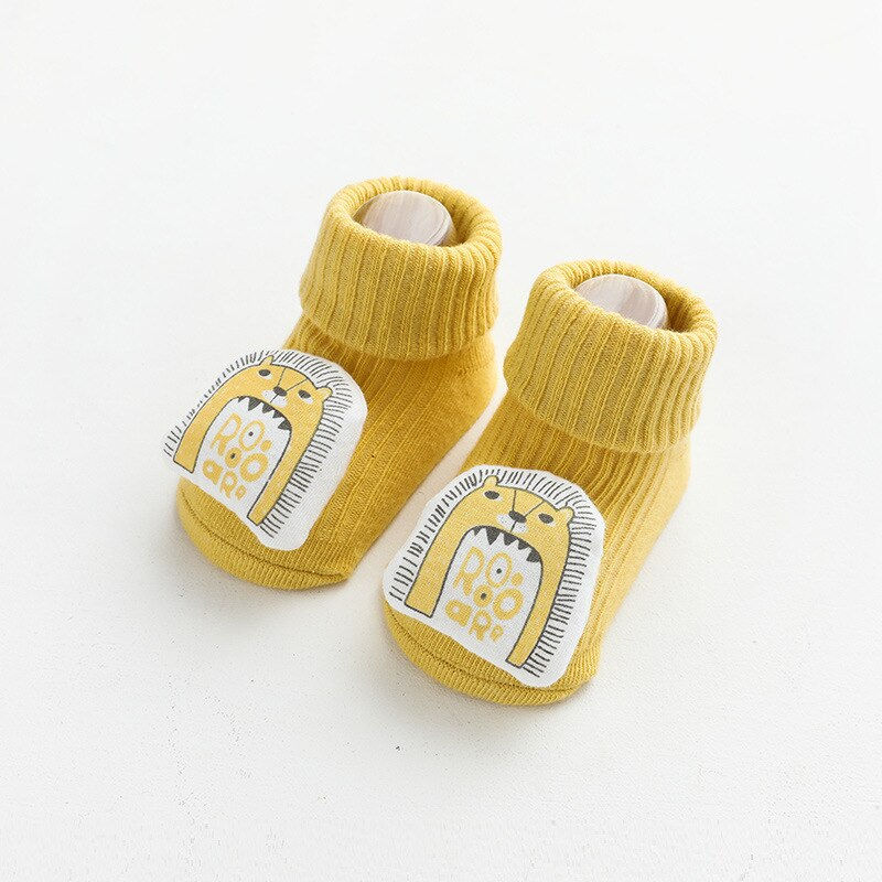 Miniature : Newborn Cartoon Animal Baby Socks Infant Baby Boy Socks Anti Slip Floor Sock