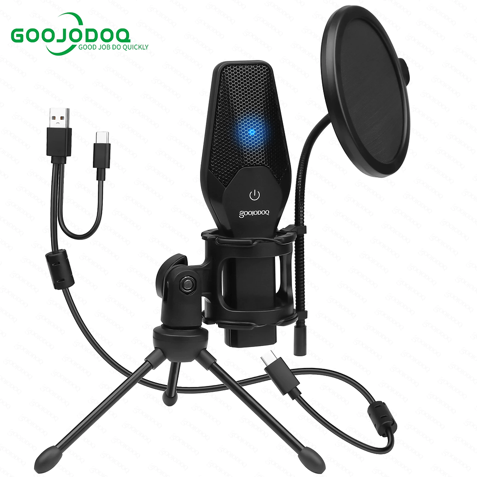 Miniature : GOOJODOQ USB Microphone Condenser Mic with Tripod Stand and Pop Filter for Recording Vocals Podcasting Streaming Gaming YouTu