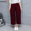 Miniature : Fold Pleated Palazzo Pants Mid Waist Wide Leg Pants For Women