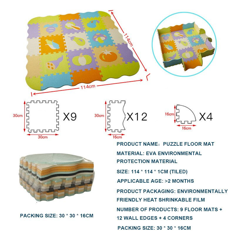 Thumbnail: Children's mat Foam Carpets Soft Floor Mat Puzzle Baby Play Mat 