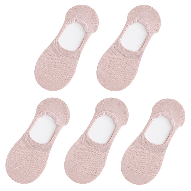 Thumbnail: Women Silicone Non-slip Invisible Socks Summer Solid Color Mesh Low Cut  Sock