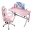 Thumbnail: Pink Computer Desk E-sports Table Anchor Live White Computer Desk