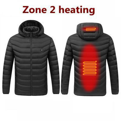 Thumbnail: Winter Thermal Hooded Heated Jackets Long Sleeve USB Electric Battery 