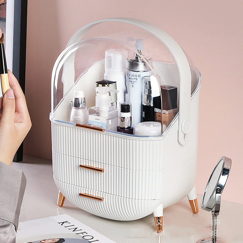 縮圖：Waterproof Dustproof Bathroom Desktop Beauty Makeup Organizer 