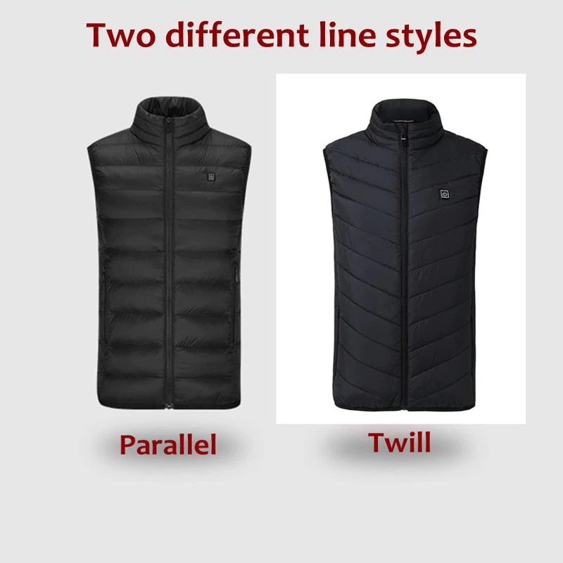 Miniature : USB Infrared Winter Electric Heated Vest Waistcoat For Sports Hiking
