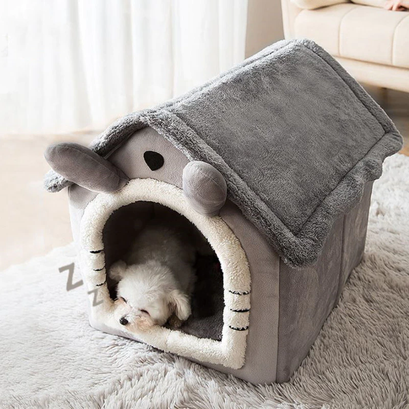 Miniature : Dog Bed Couch Winter Warm Kennel House for Small Dog Chihuahua Teddy