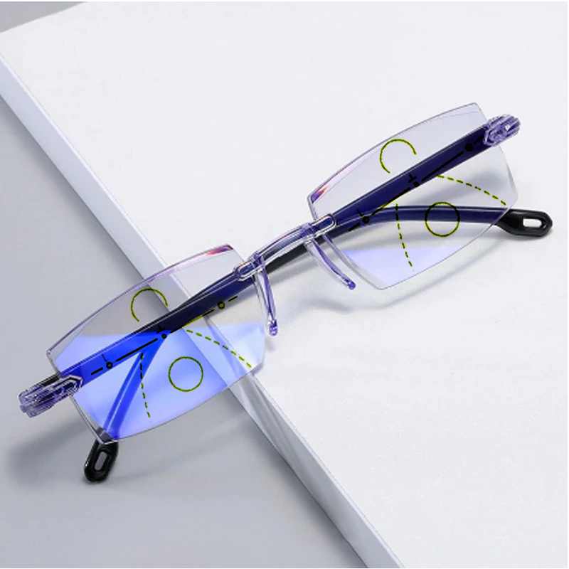 縮圖：Bifocal Progressive Reading and Multifocal Eyewear Ultralight Rimless Eyeglasses