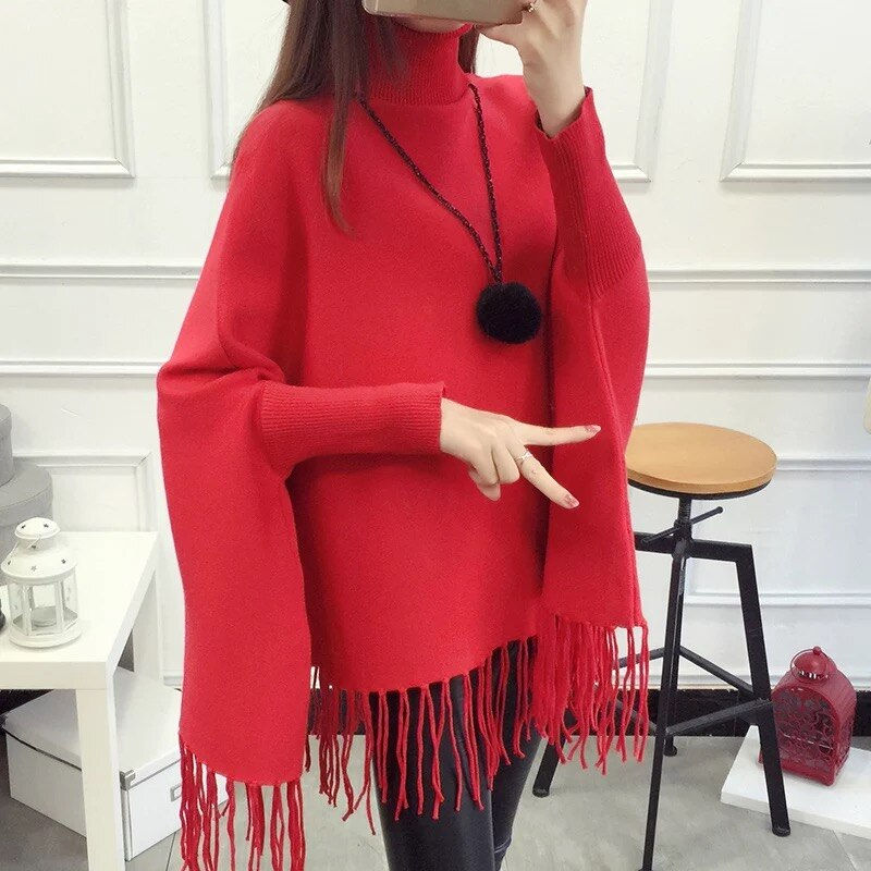 Thumbnail:  Autumn Winter Turn-down Collar Knitted Maternity Sweater 