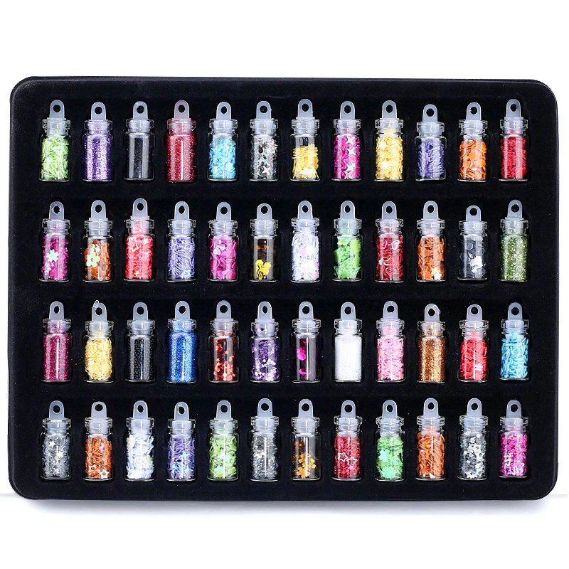 Thumbnail: Mix Glitter Sequins Soft Pottery Gold Foils Nail Art UV Epoxy Resin Mold Filling