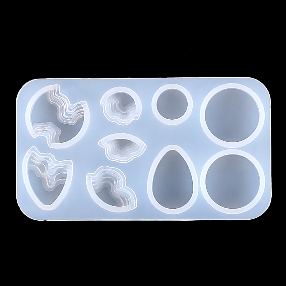 Thumbnail: Silicone Earring Mold Earring Resin Mold Casting Tools Earring Hooks 