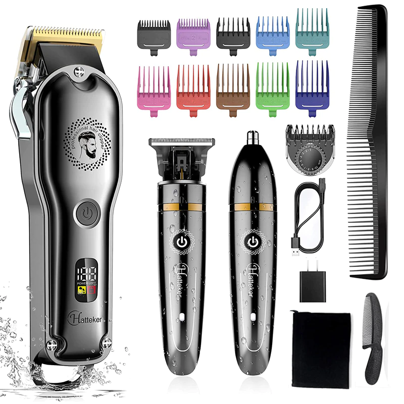 Professional electric hair trimmer for men grooming set powerful barber