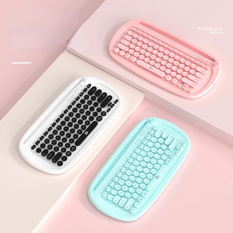 Miniature : Wireless Bluetooth Three-mode Keyboard for Ipad PhoneTablet Laptop PC Keyboard