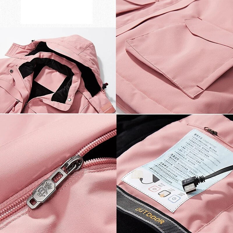 縮圖：Intelligent Heating USB Charging Fleece Windproof Coat