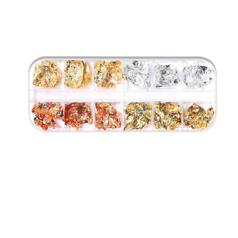 Miniature : Gold Foils Glitter Flakes Confetti Filling DIY Epoxy Resin Mold Filler Nail Art