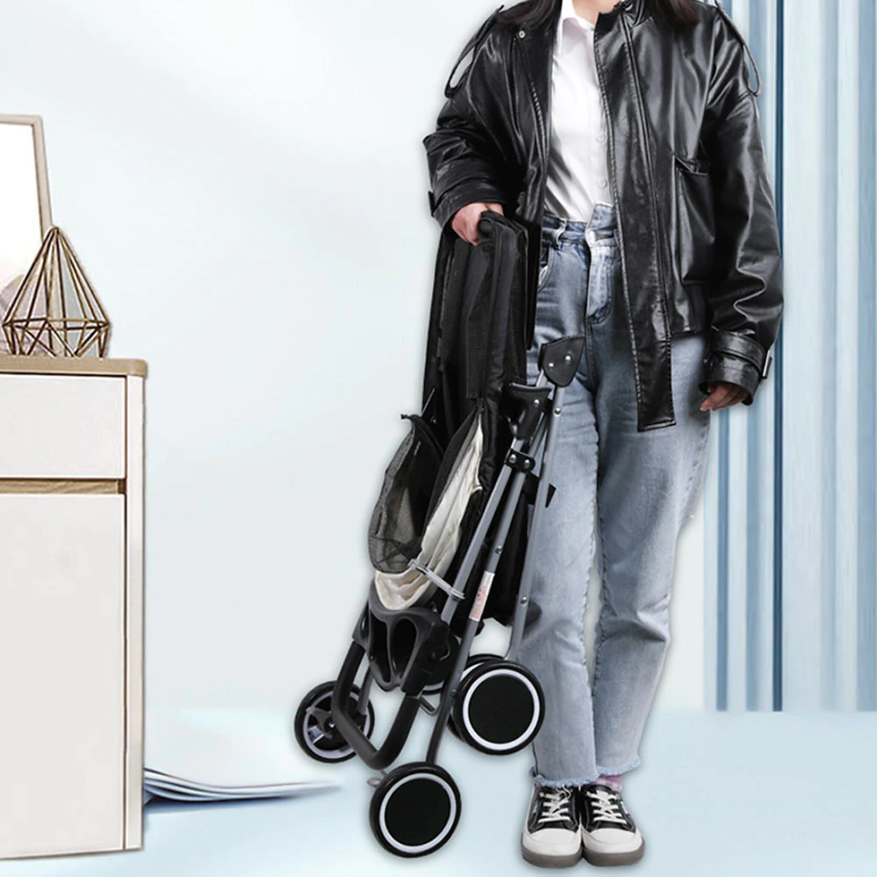 Thumbnail: Luxury Pet Cat Stroller Baby Stroller Newborn Shock Absorption Stroller