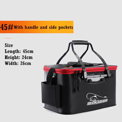 Miniature : Fishing Bag Foldable Live Fishing Tank Bucket Camping Fishing Gear Fish Box