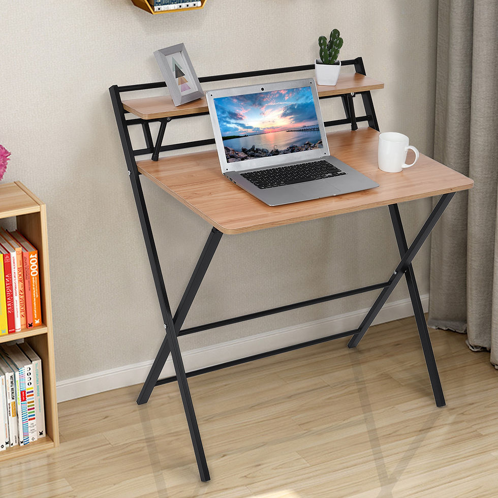 Thumbnail: Folding Study Desk For Small Space Home Office Desk Simple Laptop Writing Table 