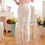 Thumbnail: lady short lace capris fashion slim pants skinny leggings knee length trousers