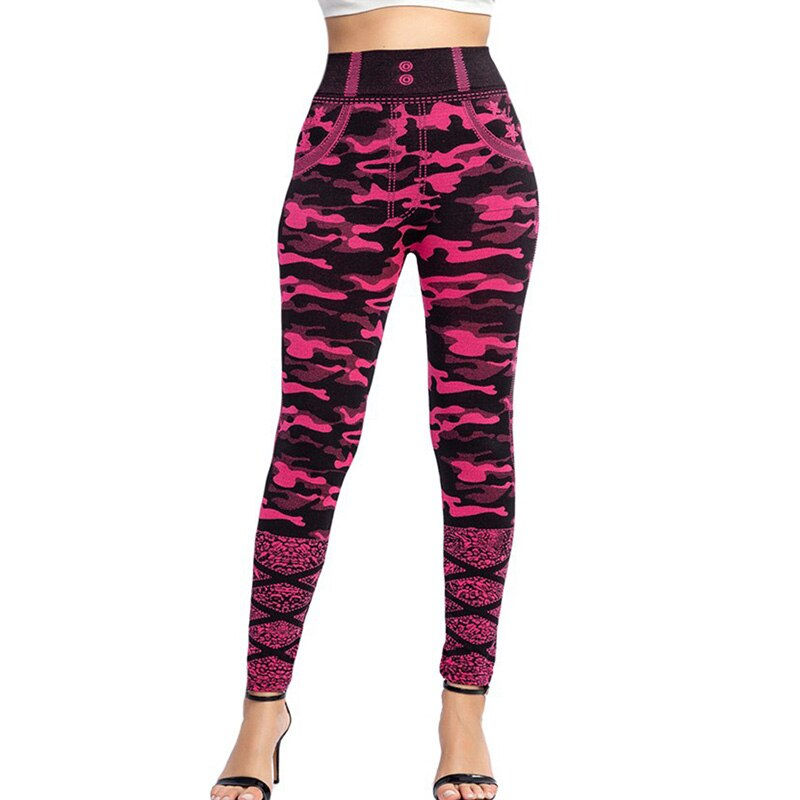 縮圖：Running Push Up High Waist Plaid Printed Leggings Sports Pants 