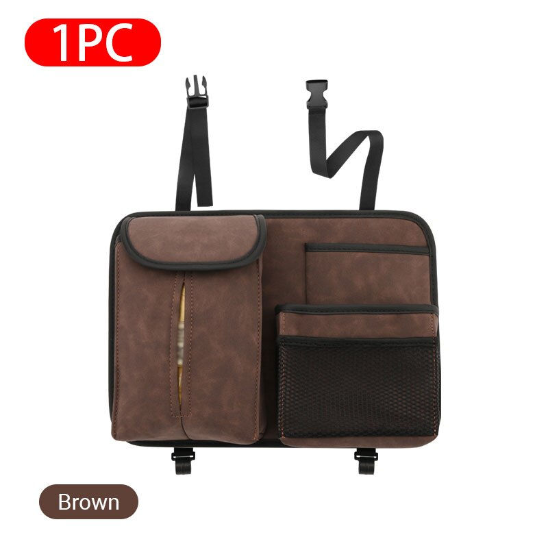 Thumbnail: Multi-Pocket Organizer Hanging  Waterproof Suede Storage Pocket Tissue Holder