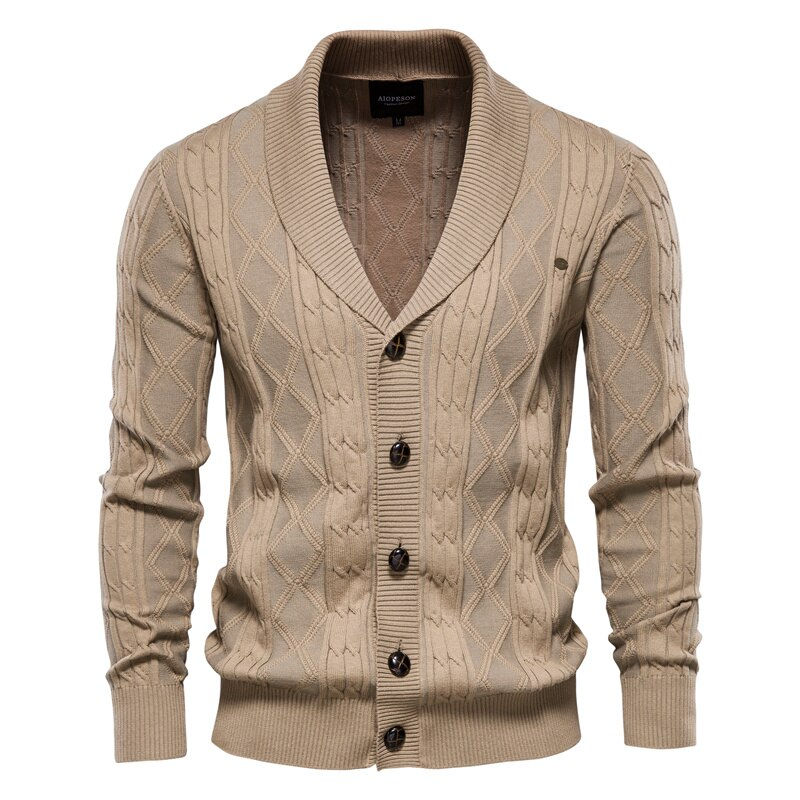 Thumbnail: Casual Quality Zipper Cotton Winter Mens Sweaters 