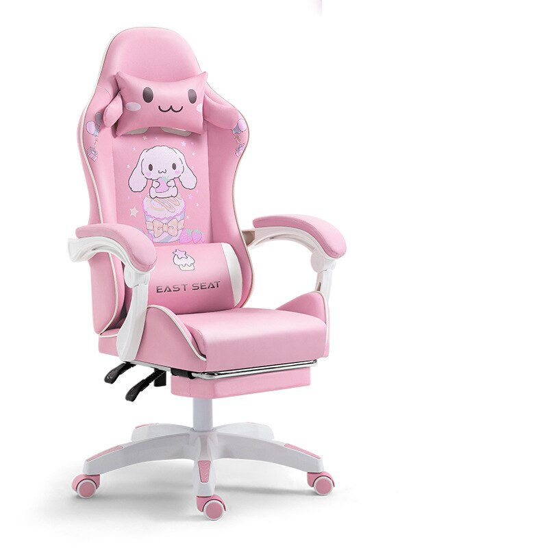 Miniature : Pink Gaming Chair with Cute Cartoon 