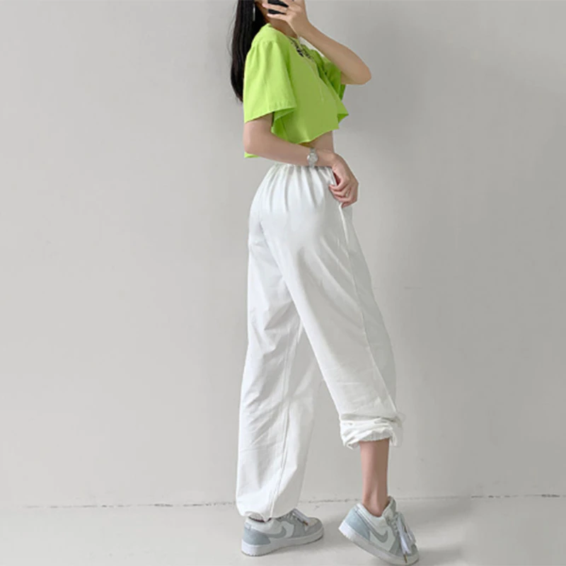Thumbnail: Streetwear High Elastic Waist Loose Casual Hip Hop Style pants Lantern Trousers