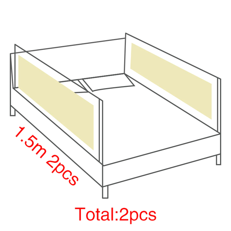 Thumbnail: Child Barrier for Beds Crib Rails Baby Bed Fence 