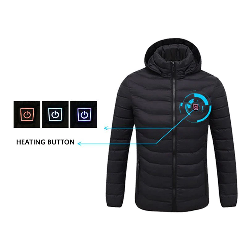 Thumbnail: Camouflage Heated Winter Warm Jackets USB Heating Padded Smart Thermostat  