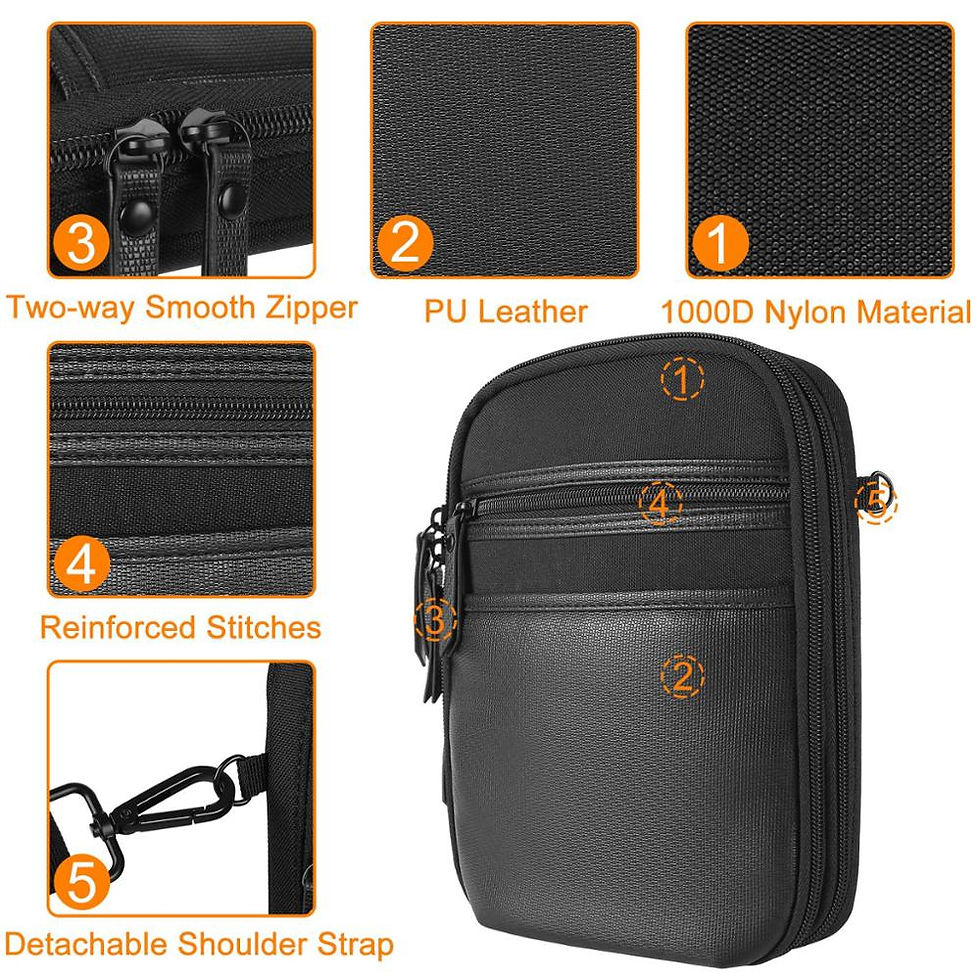 Miniature : Handgun Pistol Holster EDC Waist Bag Outdoor Flashlight Phone Tool Case