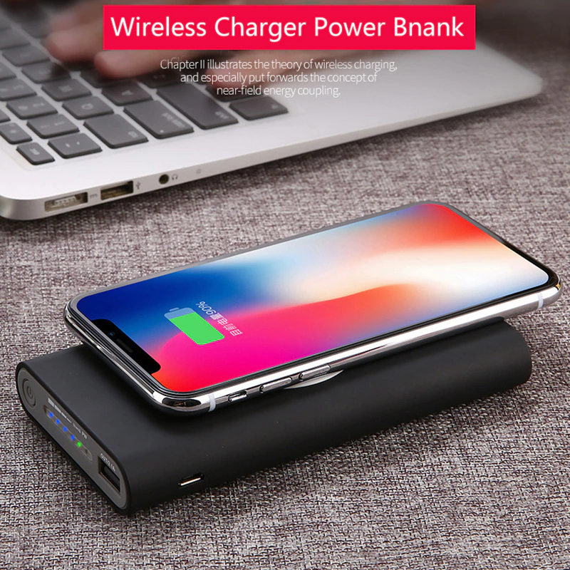 Miniature : Portable External Battery Power Bank Qi Charger 
