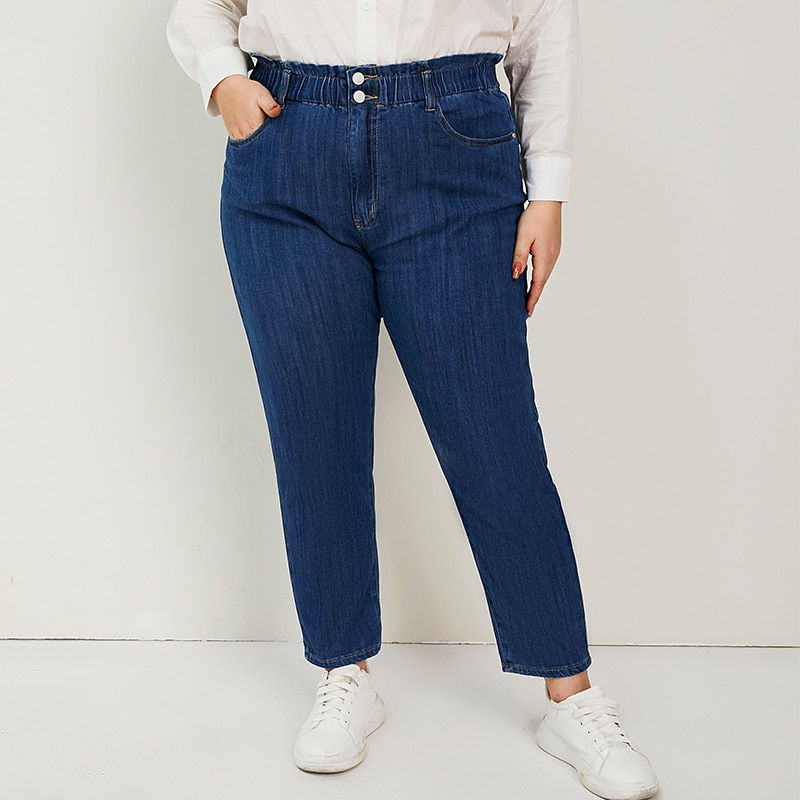 Thumbnail: Plus size Skinny High Waisted stretch jeans comfortable pants