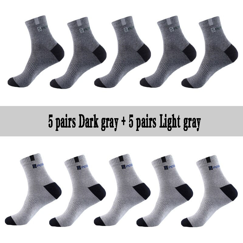 Thumbnail: 10 Pairs Men's Long Tube and Sweat-absorbent Casual Deodorant Sports Socks