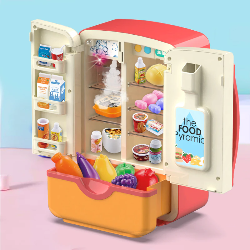 Thumbnail: Children Pretend Play Toys Simulation Electric Refrigerator 