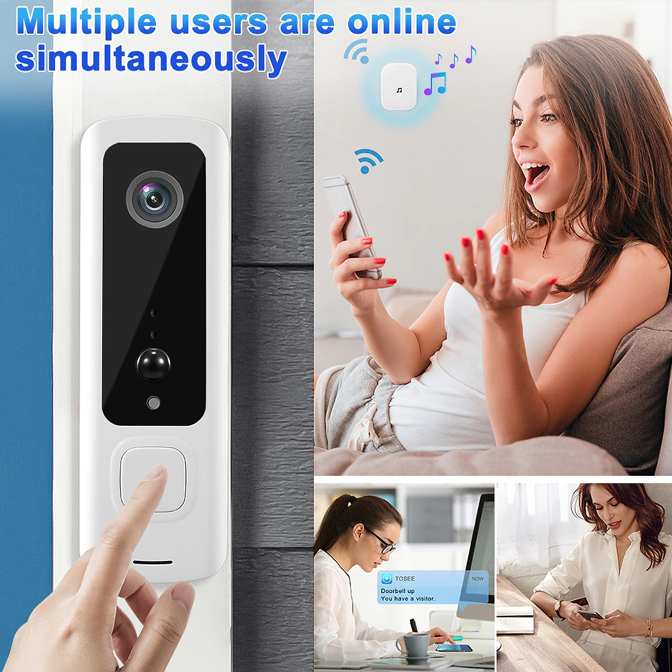 Thumbnail: Elecpow Tuya Video Smart Home WiFi Door Bell PIR Night Vision Security Camera