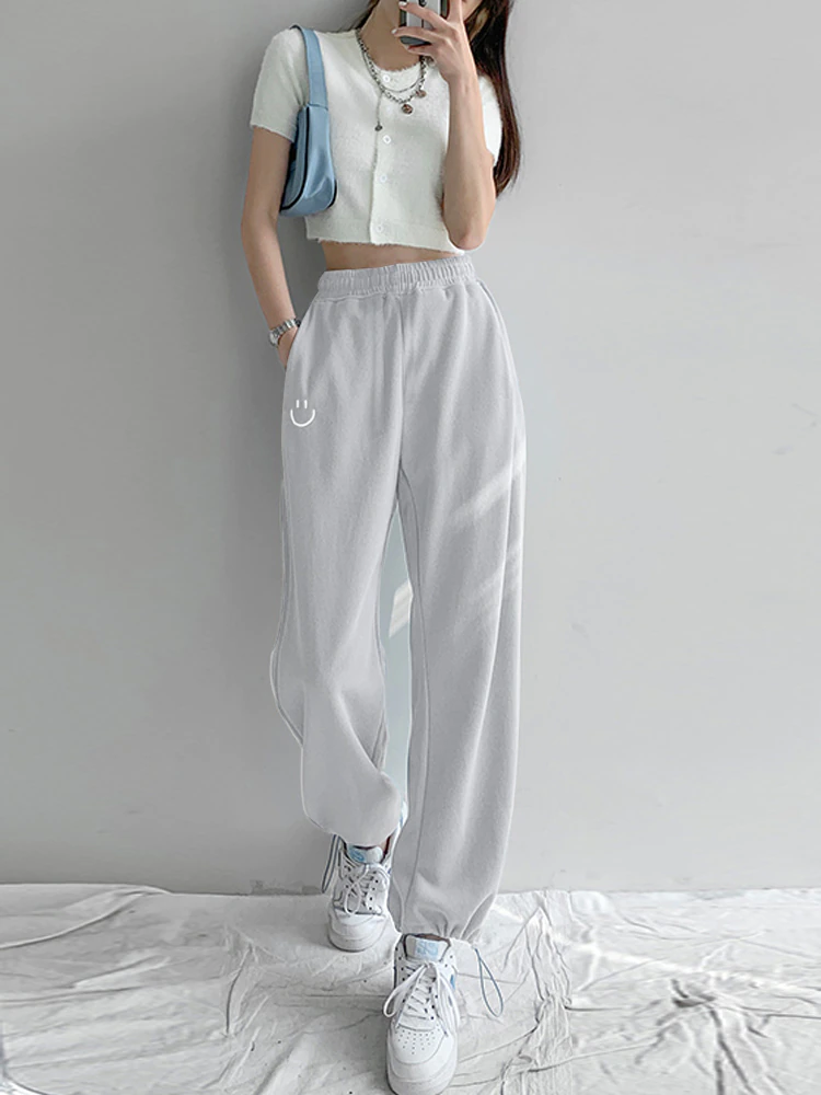 Miniature : Spring Autumn Athleisure Sports Loose Pants with Pockets