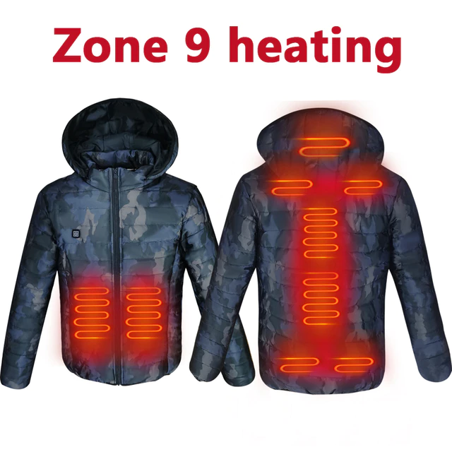 Thumbnail: Camouflage Heated Winter Warm Jackets USB Heating Padded Smart Thermostat  
