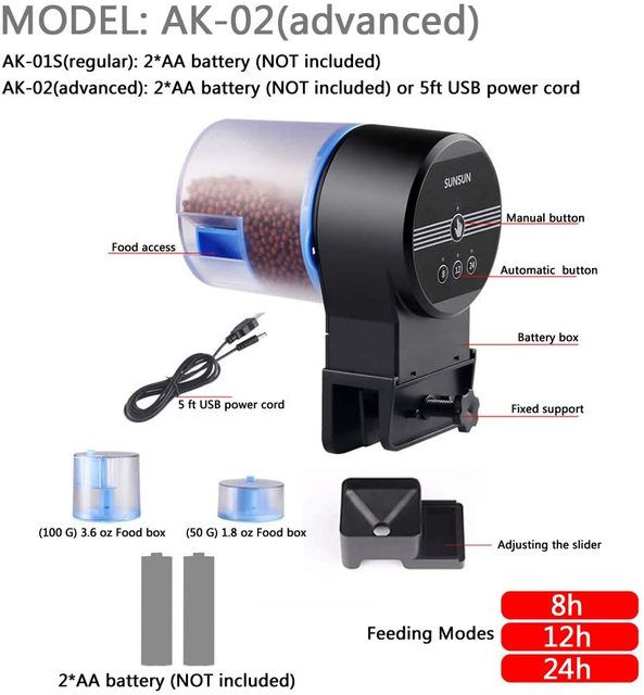 Thumbnail: Automatic Fish Feeder Aquarium Timer Feeders Auto Food Dispenser Mobile Control