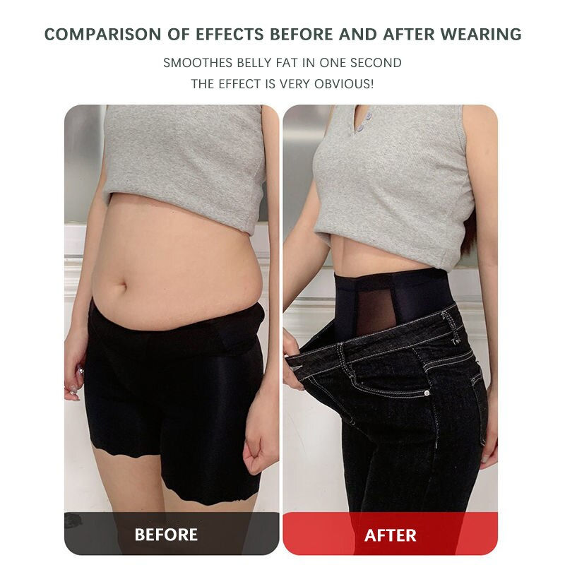 Thumbnail: 3 in 1 Safety Shorts Shaper Seamless High Waist Flat Belly Panties Slim Hip Lift