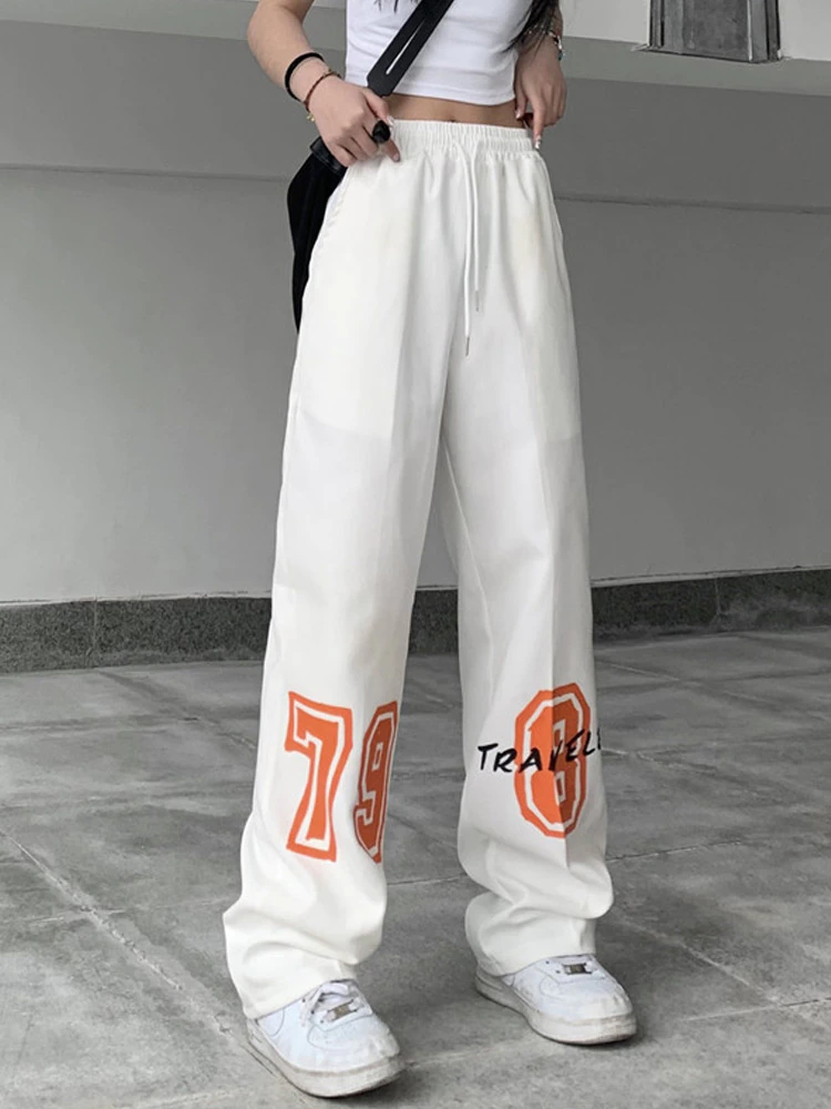Miniature : Spring Autumn Athleisure Sports Loose Pants with Pockets